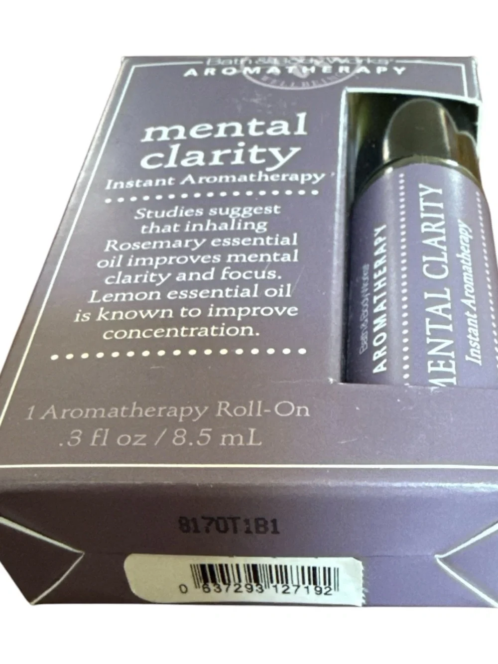 Bath & Body Works Aromatherapy‎ Mental Clarity Roll On Roller NIB Rosemary Lemon